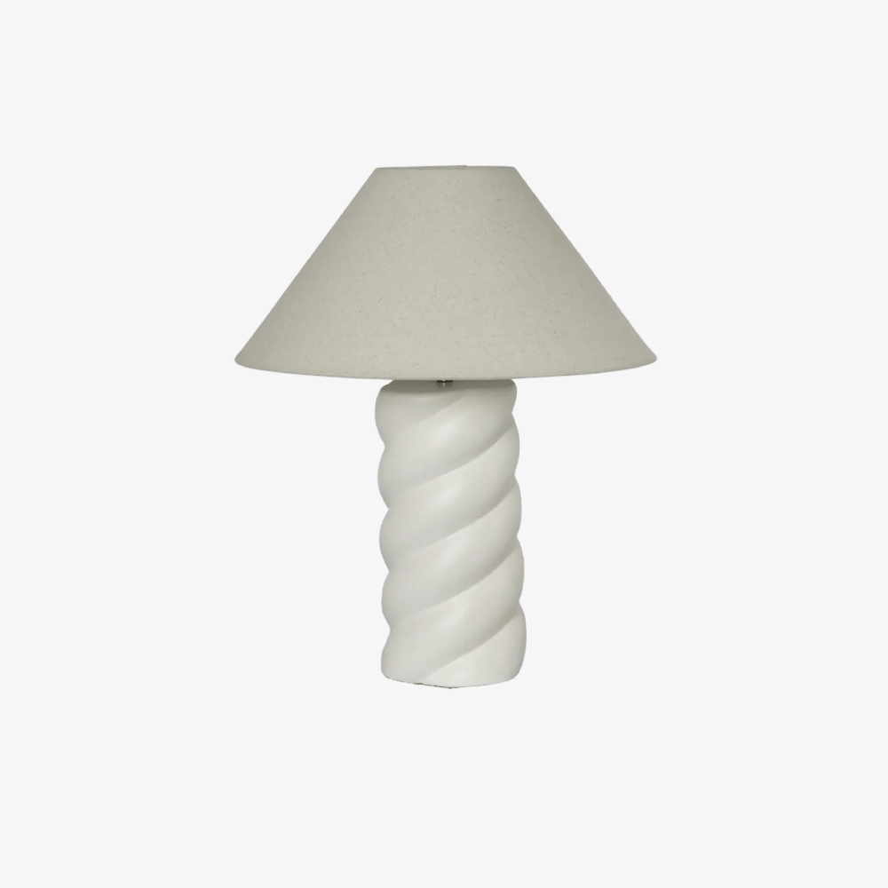 Table Lamps TWIST COLUMN LAMP & SHADE