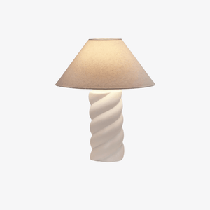 Table Lamps TWIST COLUMN LAMP & SHADE