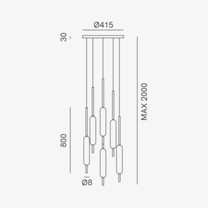 Interior Pendant Typha 6 Indoor Pendant Light