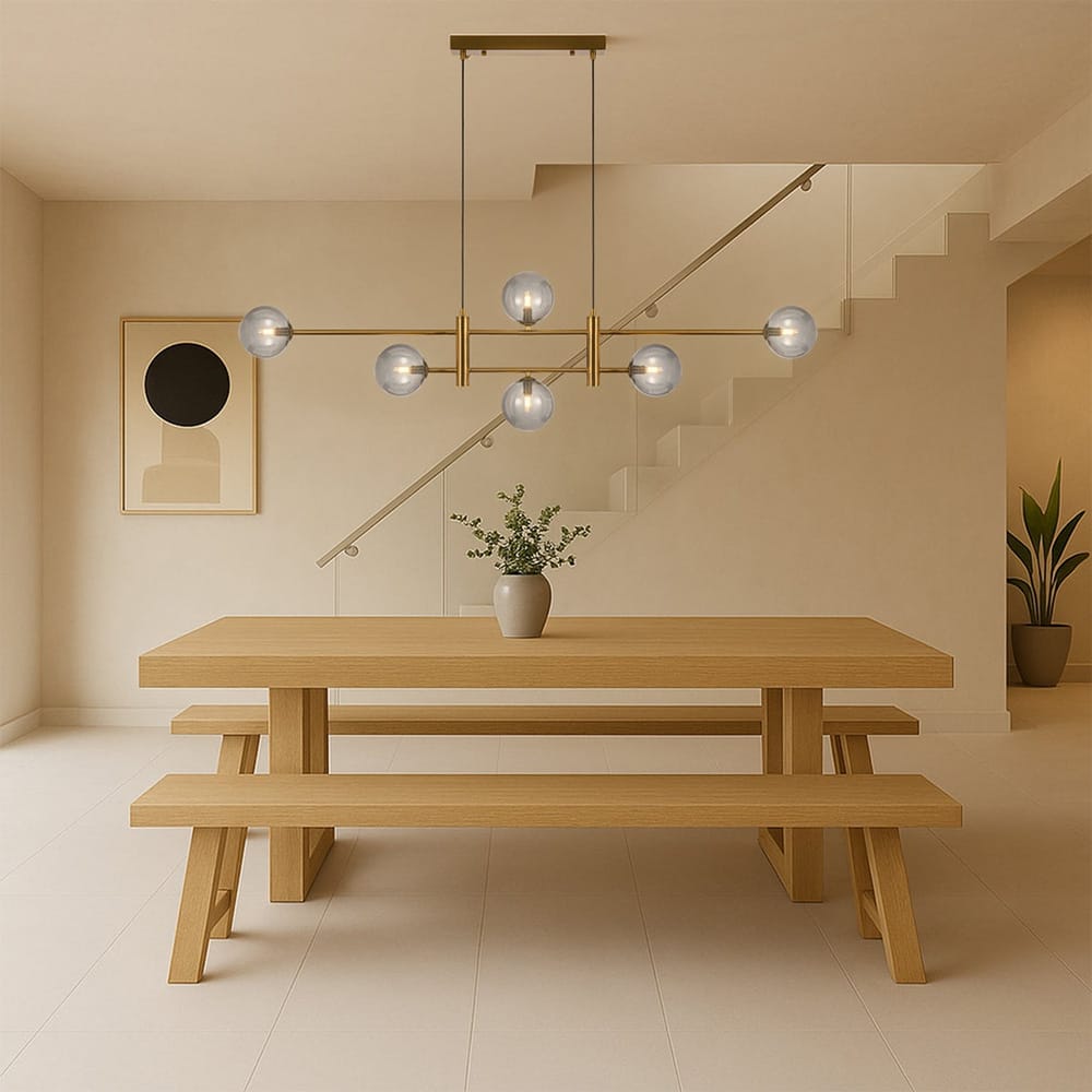 Linear Pendant Tyson 6-Light Pendant - Antique Gold