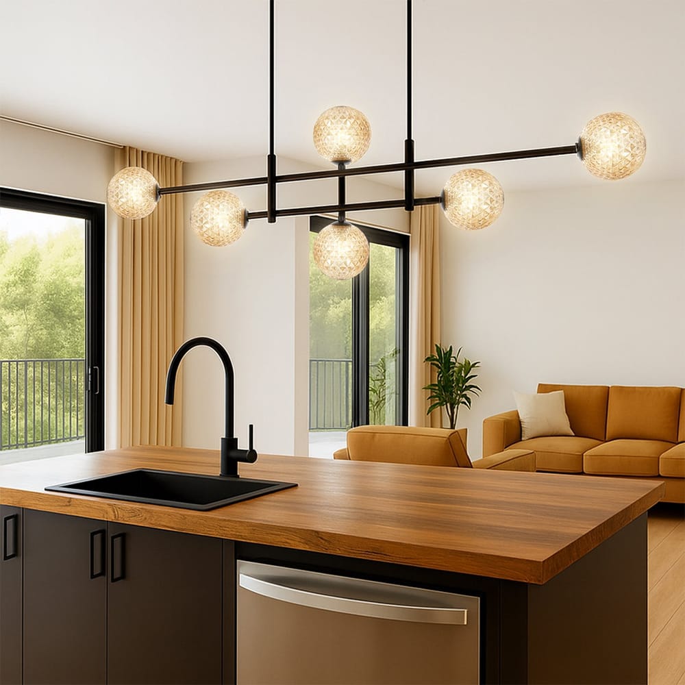 Linear Pendant Tyson 6-Light Pendant - Black