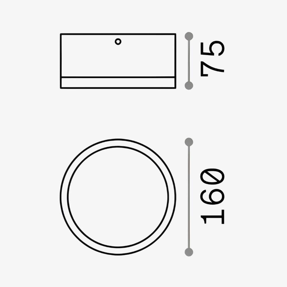 Exterior Wall Light Urano PL1 Big Wall Light