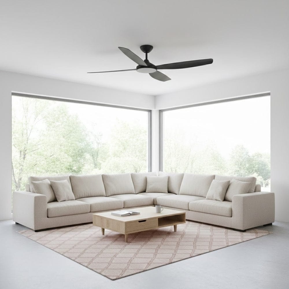 Without Light Vanga DC Ceiling Fan Black - No Light