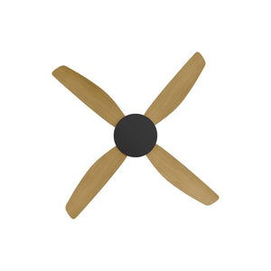 Without Light Vanga DC Ceiling Fan Black with Bamboo Blades - No Light