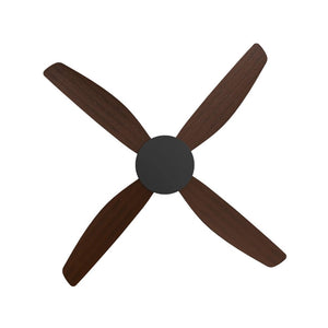 Without Light Vanga DC Ceiling Fan Black with Koa Blades - No Light