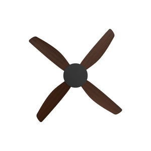 Without Light Vanga DC Ceiling Fan Black with Koa Blades - No Light