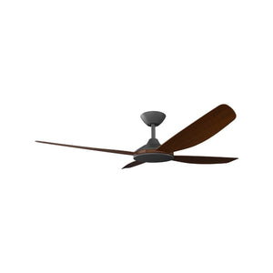 Without Light Vanga DC Ceiling Fan Black with Koa Blades - No Light