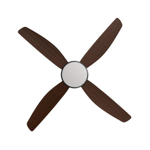 With Light Vanga DC Ceiling Fan Black with Koa Blades - With Light