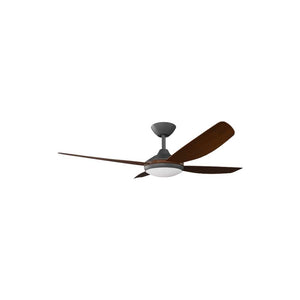 With Light Vanga DC Ceiling Fan Black with Koa Blades - With Light