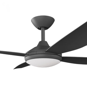With Light Vanga DC Ceiling Fan Black - With Light