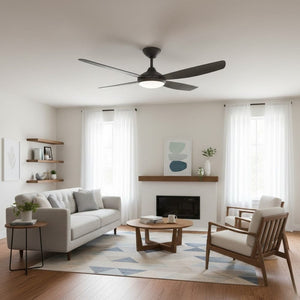 With Light Vanga DC Ceiling Fan Black - With Light