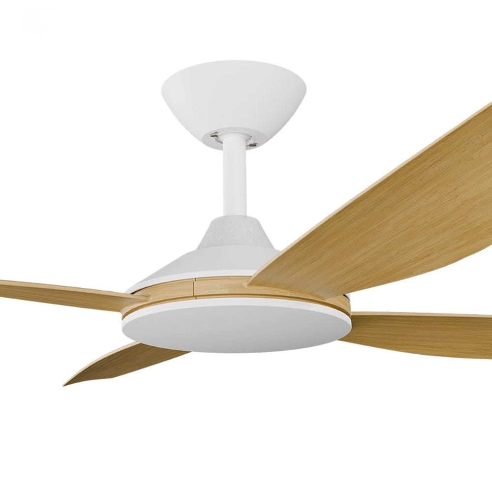 Without Light Vanga DC Ceiling Fan White with Bamboo Blades - No Light
