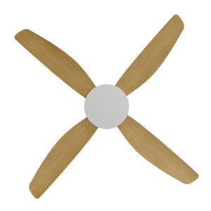 Without Light Vanga DC Ceiling Fan White with Bamboo Blades - No Light