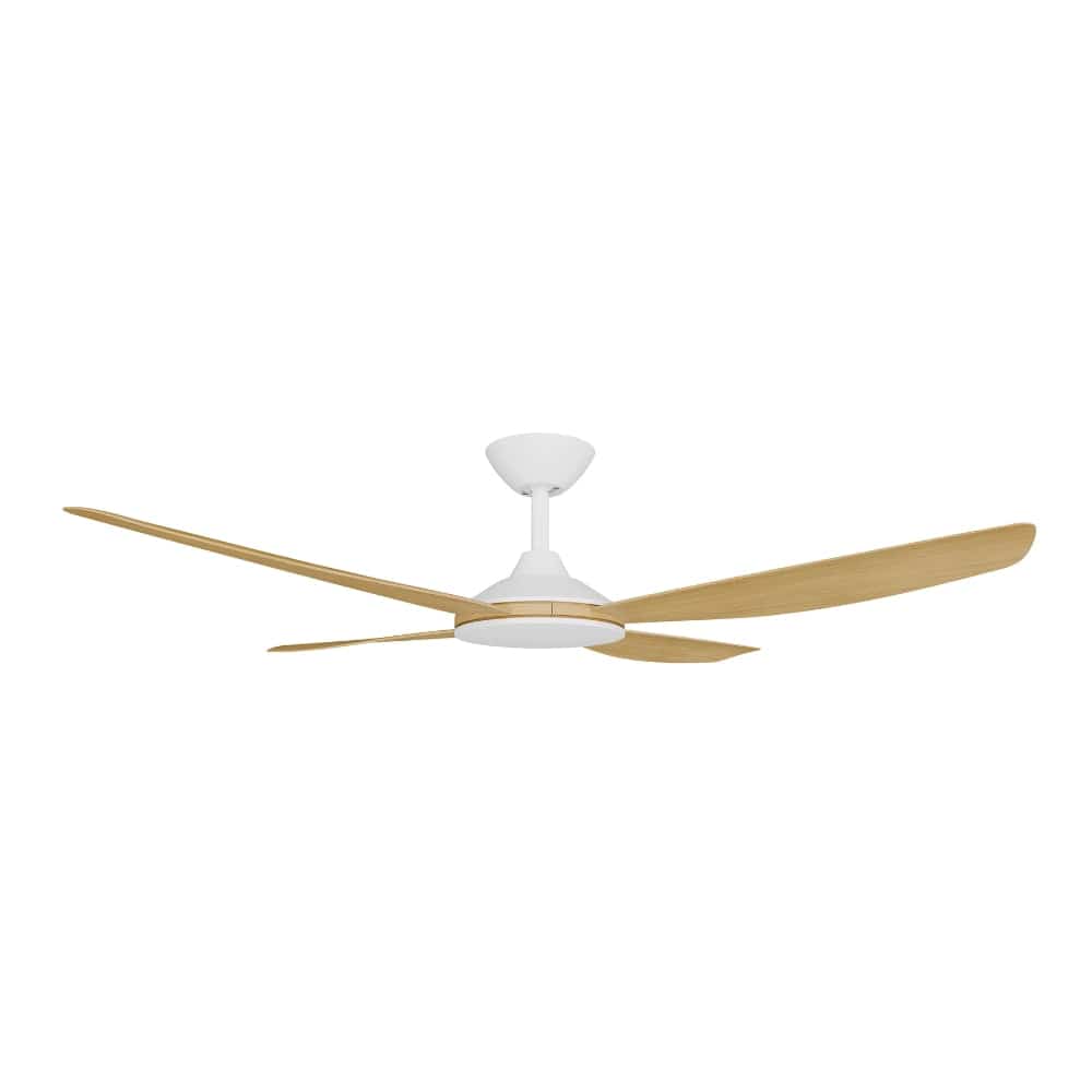 Without Light Vanga DC Ceiling Fan White with Bamboo Blades - No Light