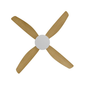 Without Light Vanga DC Ceiling Fan White with Bamboo Blades - No Light
