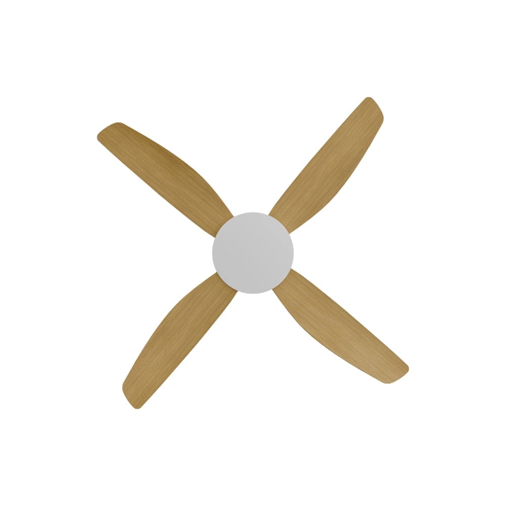 Without Light Vanga DC Ceiling Fan White with Bamboo Blades - No Light