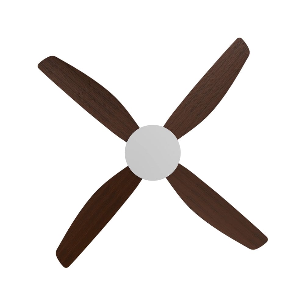 Without Light Vanga DC Ceiling Fan White with Koa Blades - No Light