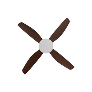 Without Light Vanga DC Ceiling Fan White with Koa Blades - No Light
