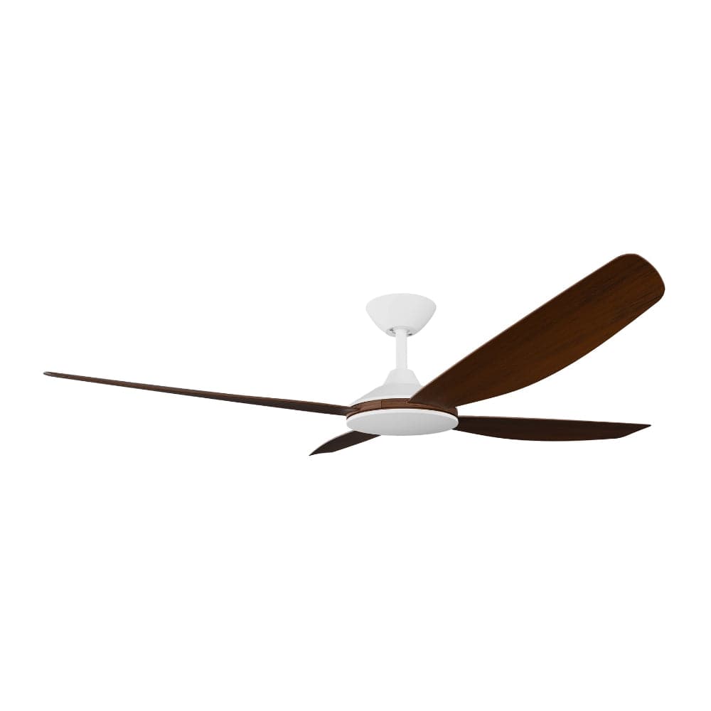 Without Light Vanga DC Ceiling Fan White with Koa Blades - No Light