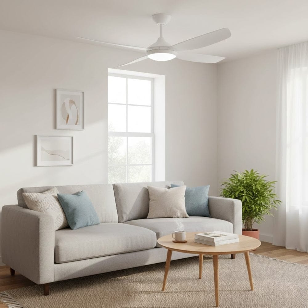 With Light Vanga DC Ceiling Fan White - With Light