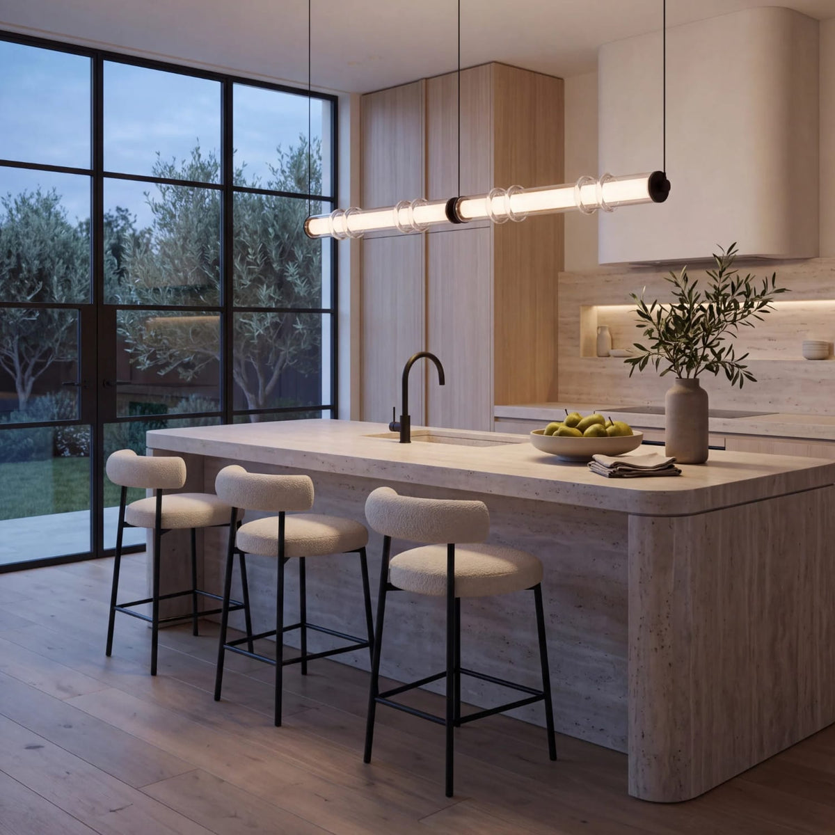 Linear Pendant Vento Glass Linear Pendant Light *DISCONTINUED SEP 2026*