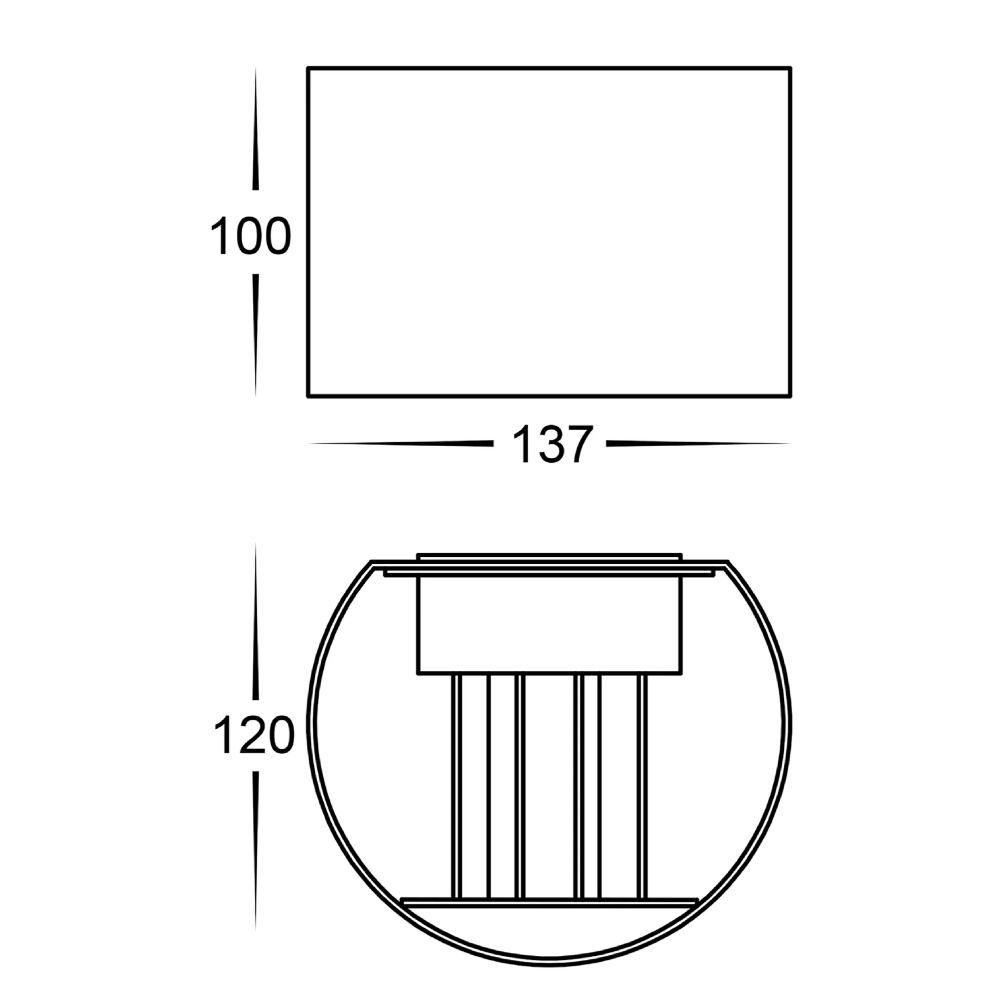 Exterior Wall Light Versa Round Up & Down Wall Light - 12V