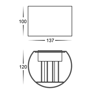 Exterior Wall Light Versa Round Up & Down Wall Light - 12V