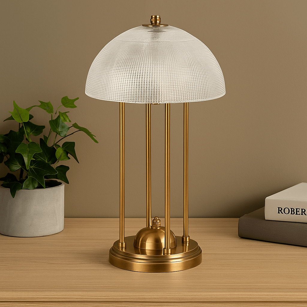 Table Lamps Victor Table Lamp With Textured Glass