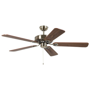 Without Light Waikiki Ceiling Fan Antique Bronze with Walnut Blades
