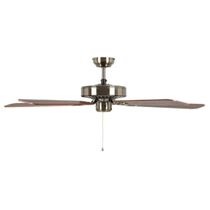 Without Light Waikiki Ceiling Fan Antique Bronze with Walnut Blades