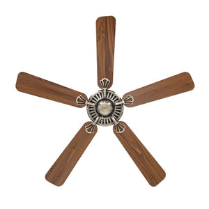 Without Light Waikiki Ceiling Fan Antique Bronze with Walnut Blades