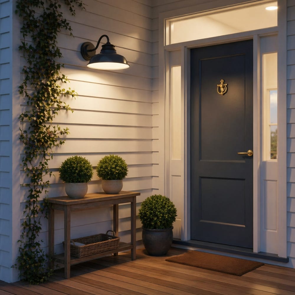 Exterior Wall Light Wallace Small Gooseneck Barn Light