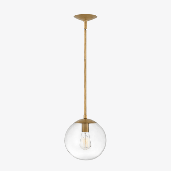 Warby 1 Light Pendant - Heritage Brass - CLEARANCE - Urban Lighting