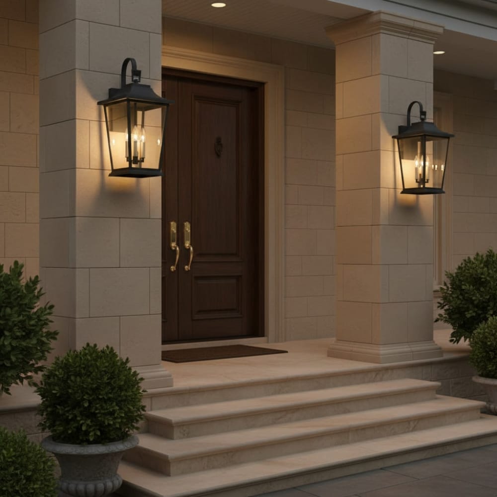 Exterior Wall Light Warren Medium 3 Light Outdoor Lantern