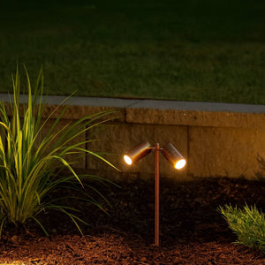 Exterior Spike Light Wategos Twin Directional Spike Bollard - 12V