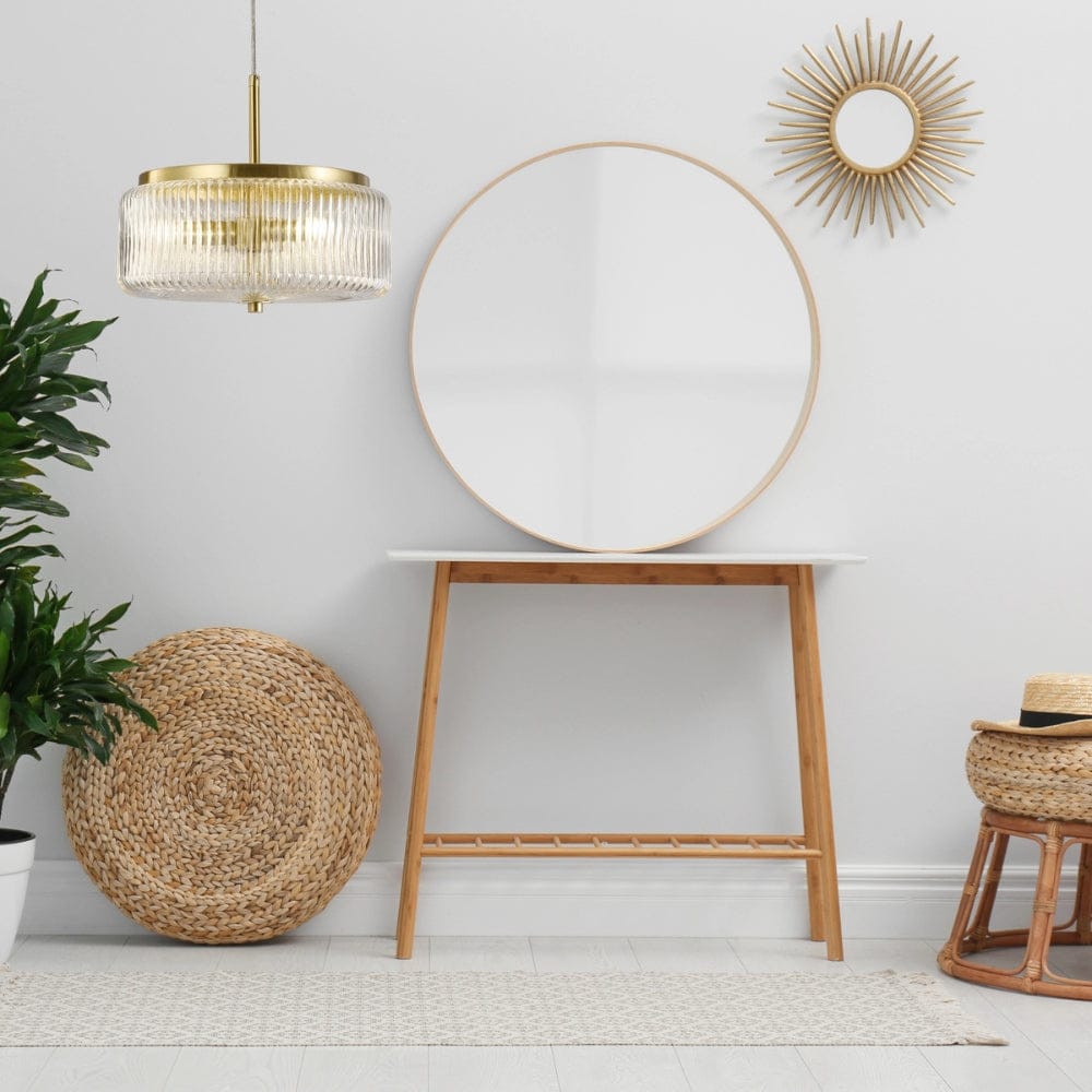 Interior Pendant Whistler Ribbed Glass 3 Light Pendant