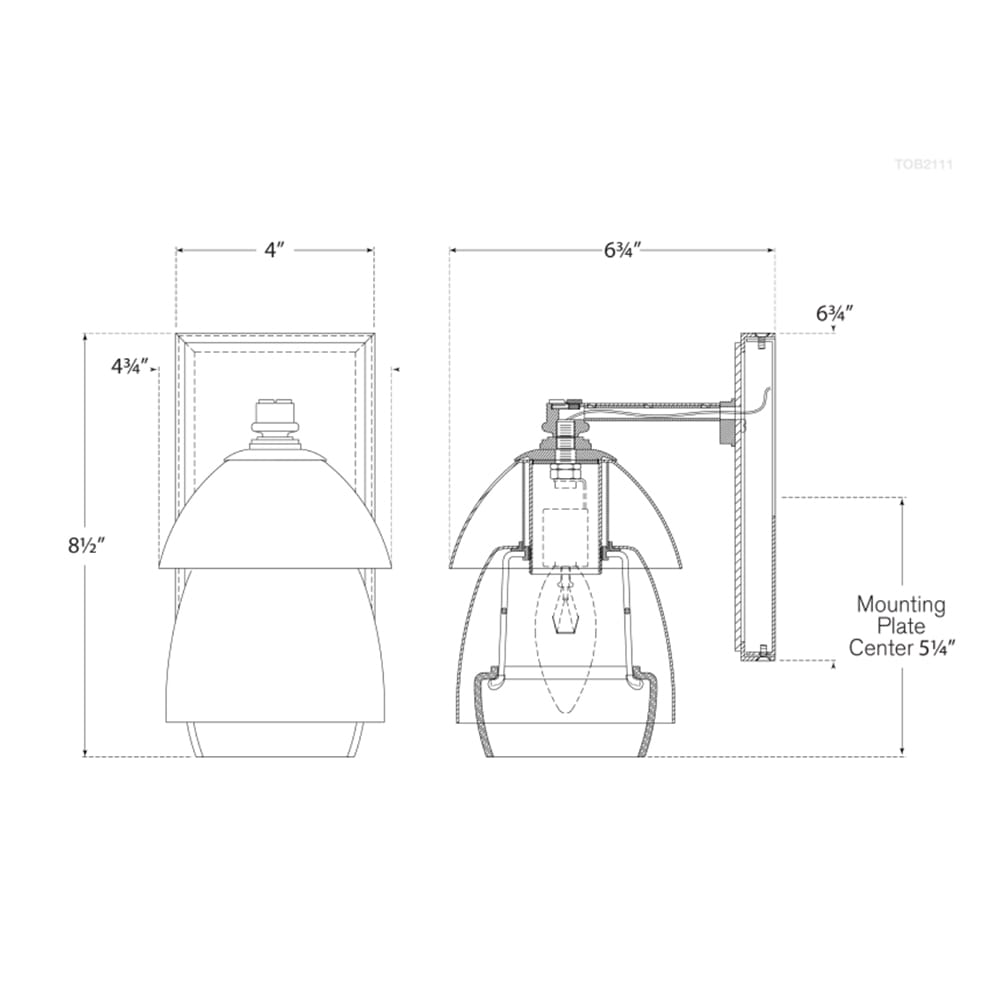 Interior Wall Light / Sconce Whitman Small Sconce