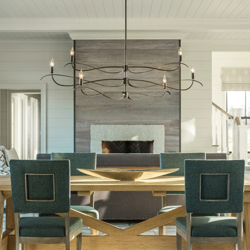 Interior Pendant Willow 6 Light Large Chandelier