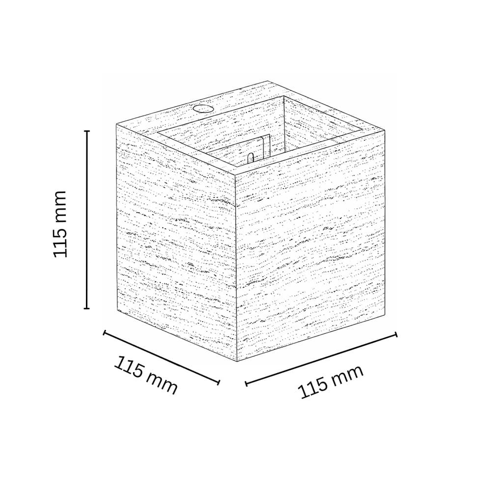 Interior Wall Light / Sconce Wisp Travertine Cube Up/Down Wall Light