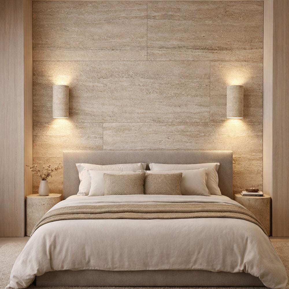 Interior Wall Light / Sconce Wisp Travertine Up/Down Wall Light