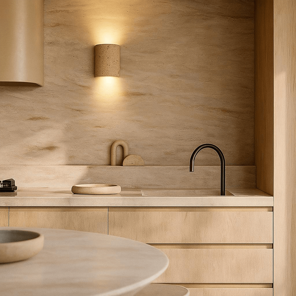 Interior Wall Light / Sconce Wisp Travertine Up/Down Wall Light