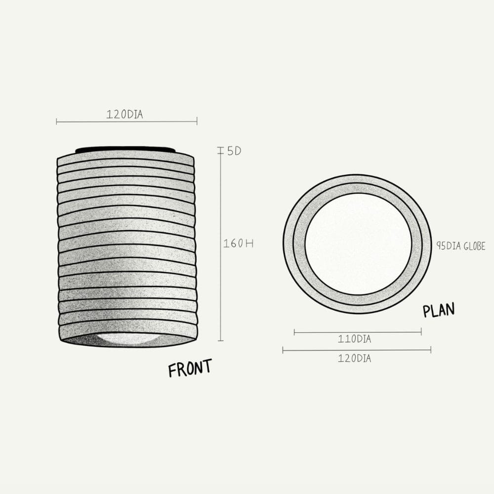 Interior Flush & Semi Flush Wobbly Slate Surface Mount Ceiling Light