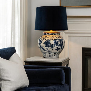 Table Lamps Woody Ceramic Table Lamp Base with White Shade