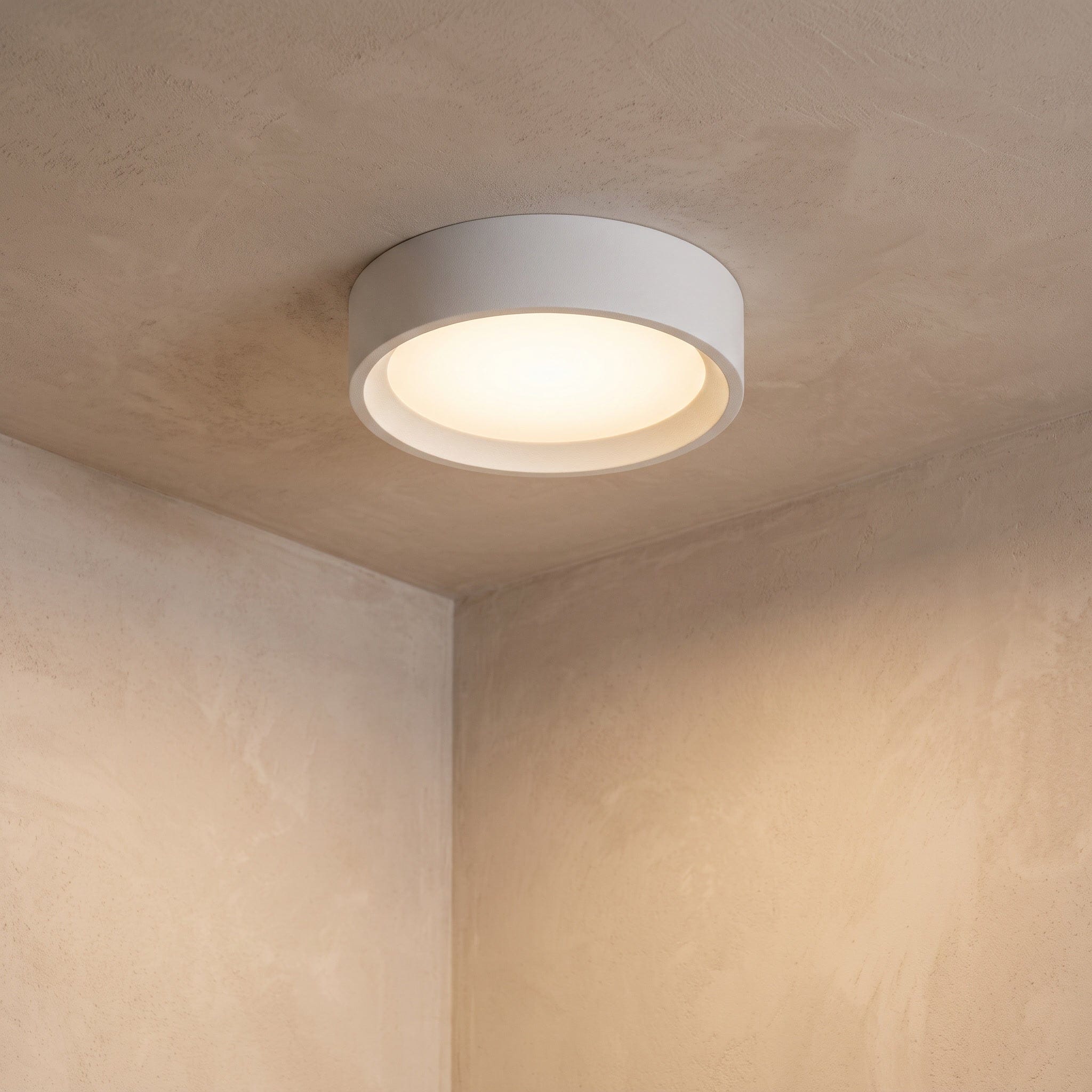 Interior Flush & Semi Flush Yumi Plaster Oyster Light
