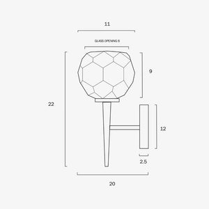 Interior Wall Light / Sconce Zaha 1-Light Wall Light