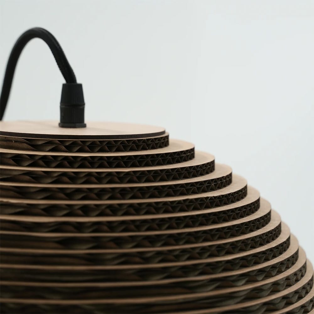 Interior Pendant Zanora Recycled Cardboard Pendant Light Dome