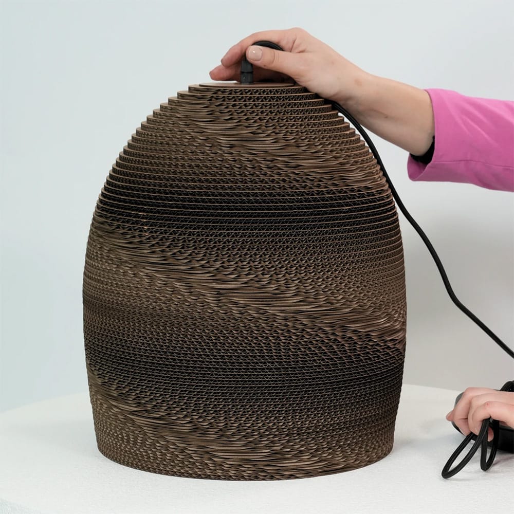 Interior Pendant Zanora Recycled Cardboard Pendant Light Dome