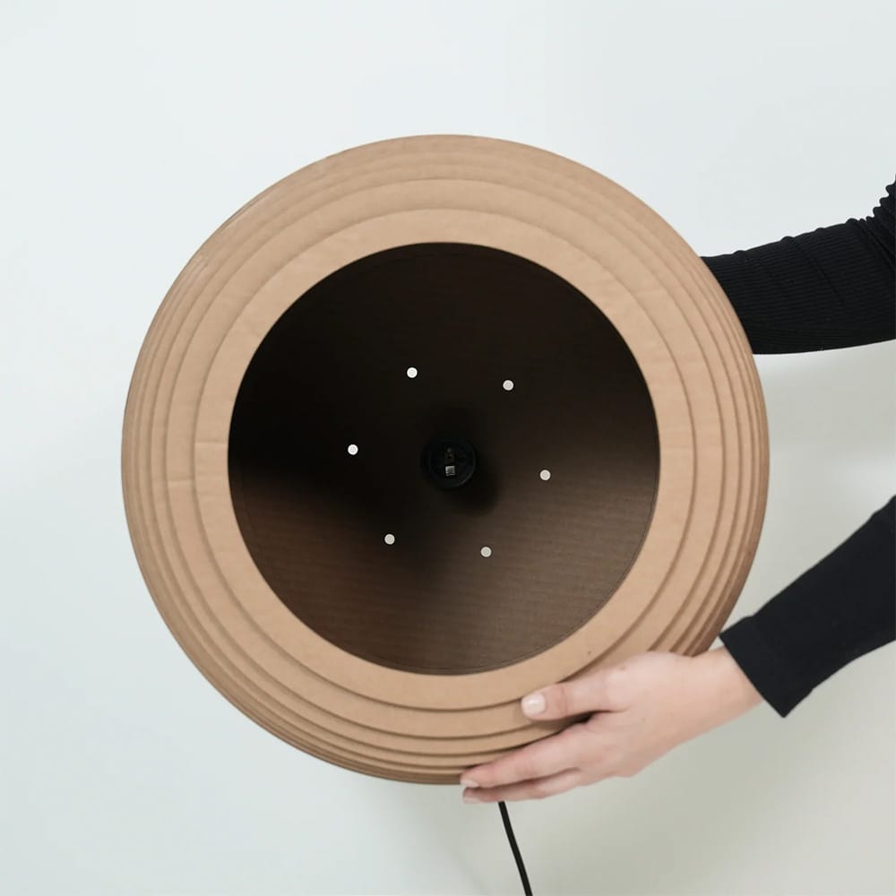 Interior Pendant Zanora Recycled Cardboard Pendant Light Dome