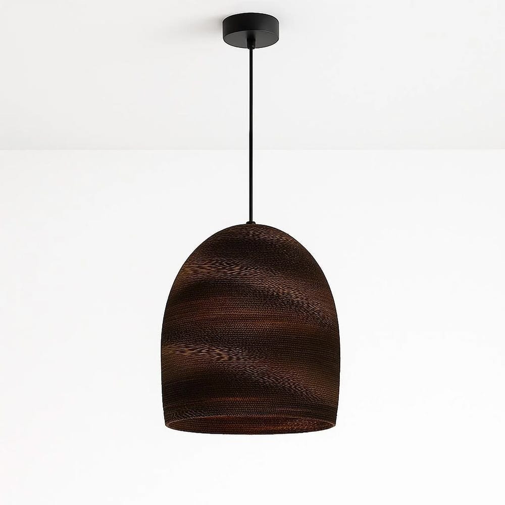 Interior Pendant Zanora Recycled Cardboard Pendant Light Dome