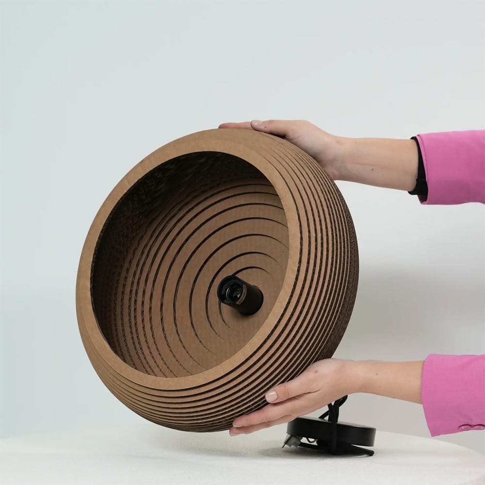 Interior Pendant Zanora Recycled Cardboard Pendant Light Oval